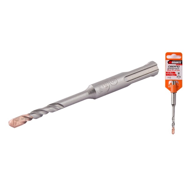 Свердло для бетону GRANITE SDS-PLUS S4 6х110 мм 0-06-110