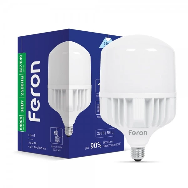 Світлодіодна лампа Feron LB-65 230V 30W 2500Lm E27-E40 6400K (5572)