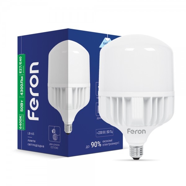 Світлодіодна лампа Feron LB-65 230V 50W 4300Lm E27-E40 6400K (5573)