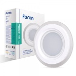 Світлодіодна панель Feron AL2110 6W 480Lm 5000K круглий вбудований 100*40mm (4353)