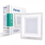 Світлодіодна панель Feron AL2111 6W 480Lm 5000K квадратний вбудований 100*100*40mm (4355)