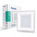 Світлодіодна панель Feron AL2111 6W 480Lm 5000K квадратний вбудований 100*100*40mm (4355)