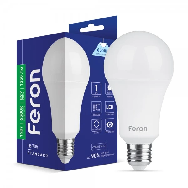Світлодіодна лампа Feron LB-705 15W E27 6500K (6930)