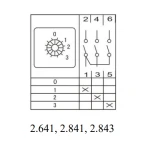 Перемикач пакетний типу ПКП Е9 32А/2.841 (0-1-2-3 вибір фази) - Зображення 5