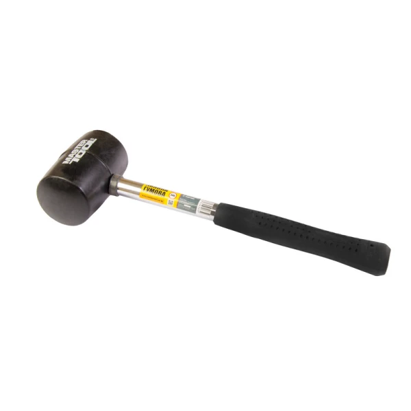 Киянка резинова MASTERTOOL 55 мм 340 г металева рукоятка чорна 02-1301