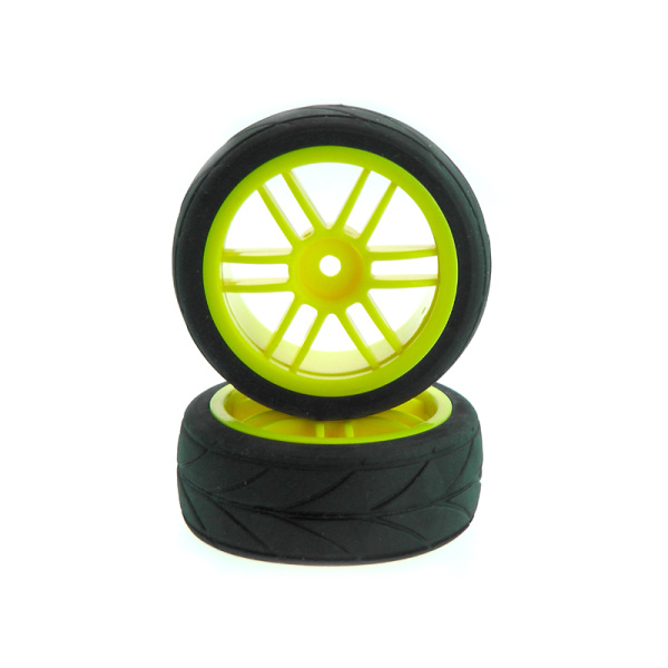 Yellow Rim & Tire Complete (02018Y+02019) 2P
