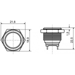 TY 16-211P Pcb Кнопка металева плоска (з'єднання під паяння), 1NO. - Зображення 7