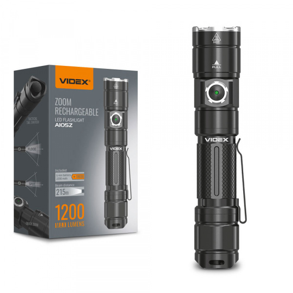 Портативний світлодіодний фонарик VIDEX VLF-A105Z 1200Lm 5000K