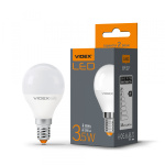 LED лампа VIDEX G45e 3.5W E14 3000K 220V 20шт/ящ (VL-G45e-35143)