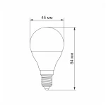 LED лампа VIDEX G45e 3.5W E14 3000K 220V 20шт/ящ (VL-G45e-35143) - Зображення 3