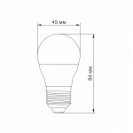 LED лампа VIDEX G45e 3.5W E27 3000K 220V 20шт/ящ (VL-G45e-35273) - Зображення 3