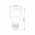 LED лампа VIDEX G45e 3.5W E27 4100K 220V 20шт/ящ (VL-G45e-35274) - Зображення 3