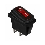 KCD3-101W R/B Перемикач 1 кл. червоний вологозахищений