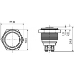 TY 16-231A Scr Кнопка металева опукла, (гвинтове з'єднання), 1NO. - Зображення 6