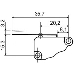Мікровимикач V-15-21C25 - Зображення 3