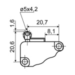 Мікровимикач V-15-51C25 - Зображення 3