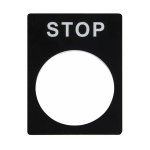 Табличка маркувальна STOP чорна для кнопок XB2 - Зображення 2