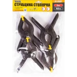 Струбцина столярна MASTERTOOL тип "A" 150 мм ширина захвату 60 мм сила затиснення 15.3 кг набір 4 шт 07-0560 - Зображення 2