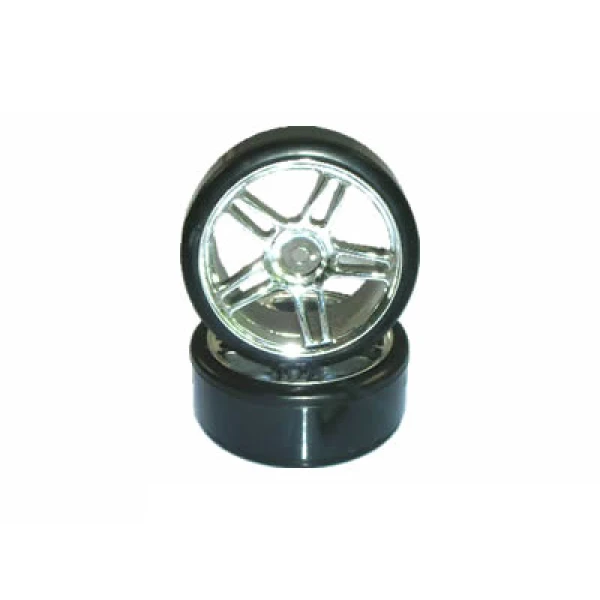 Chrome Drift Rim & Tire Complete (02228V+07001) 2P