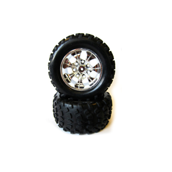 Chrome Rim & Tire Complete (08044V+08043) 2P