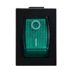 KCD1-2-101N GR/B 220V Перемикач 1 кл. зелений з підсвічуванням - Зображення 2