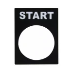 Табличка маркувальна START чорна для кнопок XB2 - Зображення 2