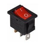 KCD1-2-101N R/B 220V Перемикач 1 кл. червоний з підсвічуванням