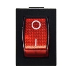 KCD1-2-101N R/B 220V Перемикач 1 кл. червоний з підсвічуванням - Зображення 2