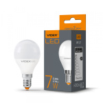 LED лампа VIDEX G45e 7W E14 3000K 220V 20шт/ящ (VL-G45e-07143)