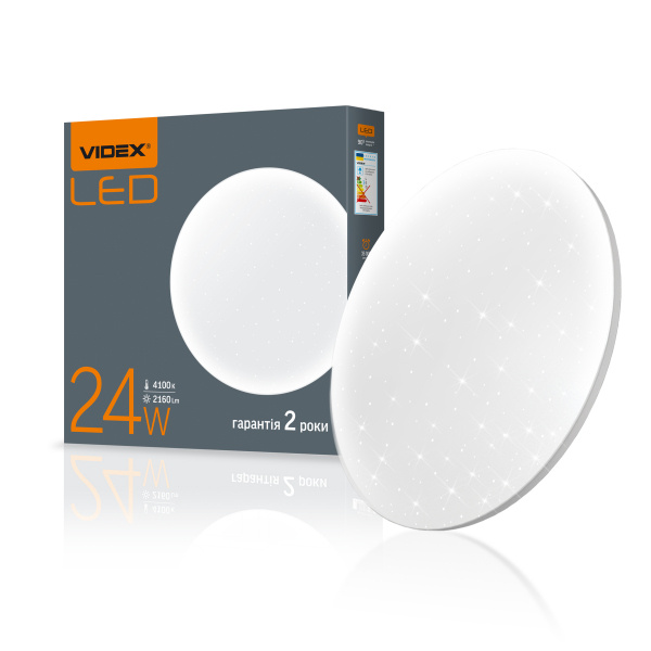 LED світильник настінно-стельовий VIDEX 24W 4100K 220V (VL-CLR-244S) Зоряне небо