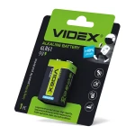 Батарейка лужна Videx 6LR61/9V (Крона) 1pcs BLISTER (12/96) (6LR61/9V/B)