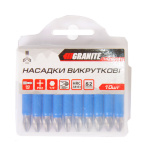 Насадки викруткові GRANITE РН2х50 мм S2 10 шт 10-02-501 - Зображення 2