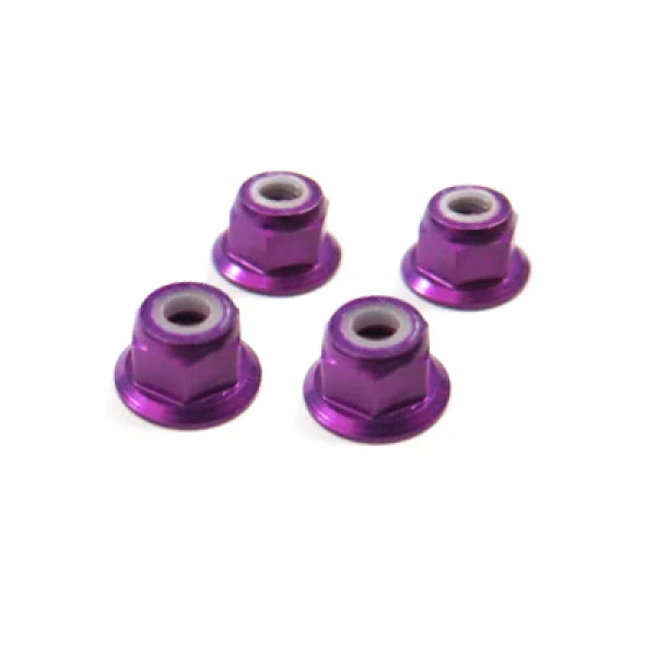 (02190) M4 Purple Alum Nut 4P