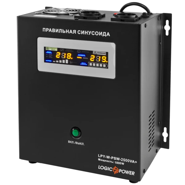 ДБЖ з правильною синусоїдою 24V LPY-W-PSW-2500VA+(1800Вт)10A/20A