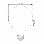 LED лампа VIDEX G95e 15W E27 4100K 220V 20шт/ящ (VL-G95e-15274) - Зображення 3