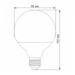 LED лампа VIDEX G95e 15W E27 4100K 220V 20шт/ящ (VL-G95e-15274) - Зображення 3