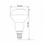 LED лампа VIDEX R50e 6W E14 4100K 220V 20шт/ящ (VL-R50e-06144) - Зображення 3