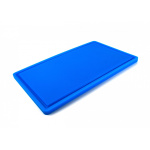 Дошка обробна HDPE з жолобом, 500×300×18 мм, 6 протиковзких ніжок, синя