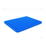 Дошка обробна HDPE з жолобом, 400 × 300 × 18 мм, 4 ніжки протиковзкі, синя - Зображення 2