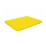 Дошка обробна HDPE з жолобом, 400 × 300 × 18 мм, 4 ніжки протиковзкі, жовта - Зображення 2