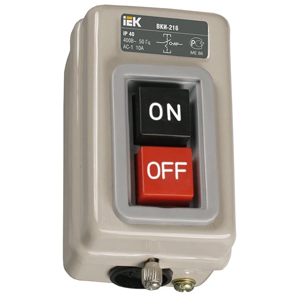 Вимикач ВКИ-216 3Р 10А 230/400В IP40 IEK (KVK20-10-3)