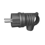 106-0400-0109 Вилка з ручкою 2Р + РЕ 1х16 (каучук) (24/240 шт)