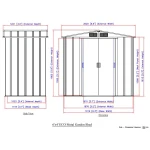 Сарай металевий ECO 202x122x181 см сірий з білим - Зображення 2