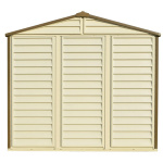 Сарай пластиковий StoreAll 245x168x220 см слонова кістка, коричневий дах - Зображення 6