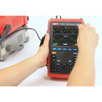 Цифровий осцилограф UNI-T UTDM 11025C (UT1025C), портативний, мультиметр, двоканальний, 25 МГц, 125 Мвиб / с, 5,6 "TFT дисплей, 1 МБ - Зображення 2