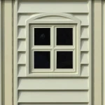 Сарай пластиковий Woodside 325x247x231 см слонова кістка, коричневий дах - Зображення 3