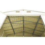 Сарай пластиковий Woodside 325x247x231 см слонова кістка, коричневий дах - Зображення 4