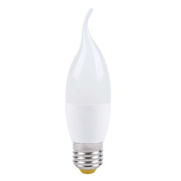 Світлодіодна лампа Feron LB-97 CF37 230V 7W 580Lm E27 4000K свічка на вітрі