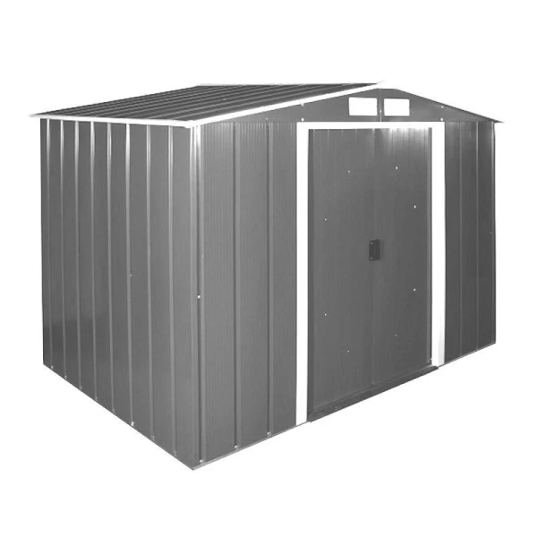Сарай металевий ECO 262x241x191 см сірий з білим