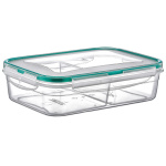Контейнер Fresh Box 2 відсіку 0,5л + 0,5л прозорий - Зображення 2